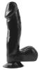 Basix Rubber Works 6.5 Inch Dong With Suction Cup Black Sex Toy Product Image 1