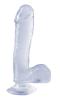 Basix Dong Suction Cup 7.5 Inches Clear Sex Toy Product Image 1