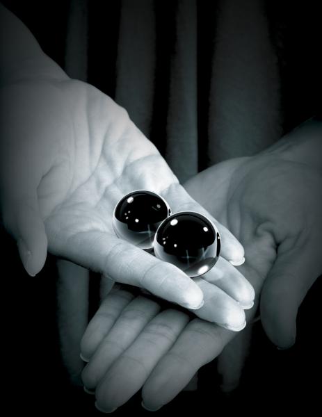 Fetish Fantasy Glass Ben Wa Balls Black Medium  Sex Toy Product
