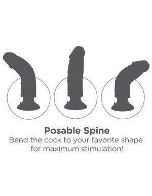 King Cock 7 inches Vibrating Dildo Brown Sex Toy Product