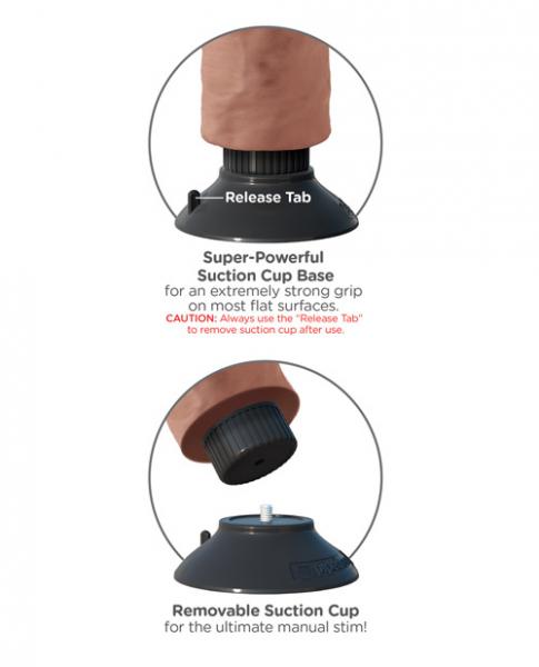 King Cock 8 inches Vibrating Tan Dildo Sex Toy Product