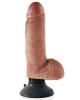 King Cock 7 inches Vibrating Cock with Balls Tan Sex Toy Product Image 1