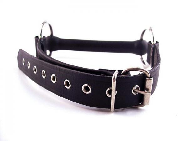 Rouge Leather O-Ring Rod Gag Black Sex Toy Product