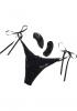 Little Black Panty Thong With Ties 10-function Remote Control Vibe Sex Toy Product Image 1