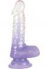 CRYSTAL COTE DONG DUAL COTED DONG WITH SUPERIOR SUCTION CUP 4.5 INCH PURPLE Sex Toy Product Image 1
