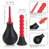 Ribbed Anal Douche Black Red Sex Toy Product Image 4