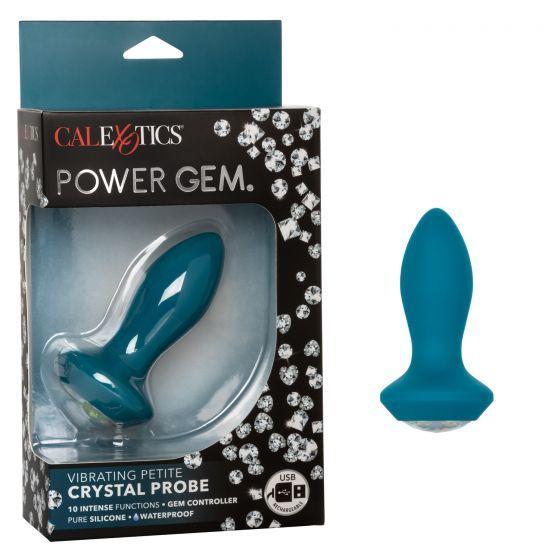 Power Gem Vibrating Petite Crystal Probe Blue Sex Toy Product
