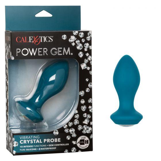 Power Gem Vibrating Crystal Probe Blue  Sex Toy Product