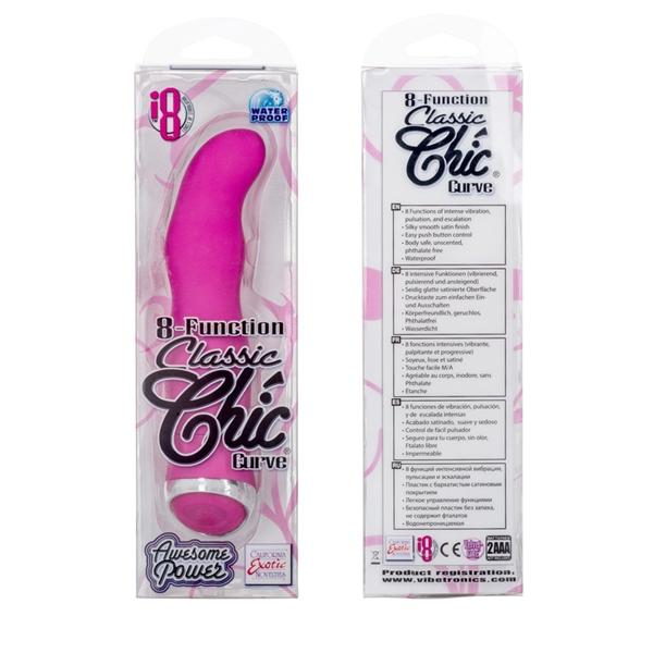 Classic Chic Curve 8 Function Pink Vibrator Sex Toy Product