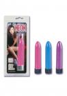MINI NEON VIBES MULTI SPEED VIBRATOR 4.6 INCH BLUE Sex Toy Product