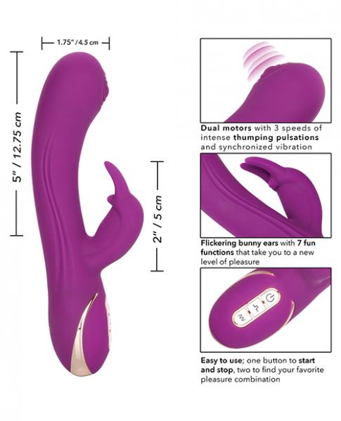 Jack Rabbit Silicone Thumping Rabbit Vibrator Purple Sex Toy Product