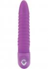 Power Stud Ribbed Vibrator Waterproof Purple 6.75 Inch Sex Toy Product
