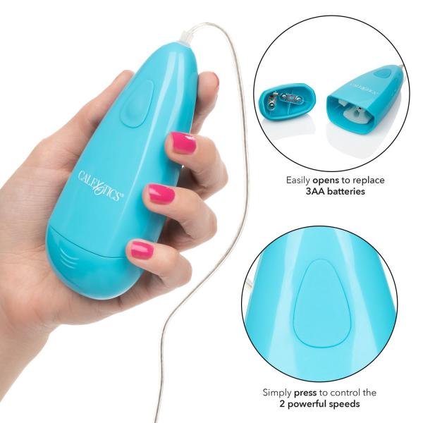 Classic Waterproof Gyrating Bullet Vibrator Blue Sex Toy Product