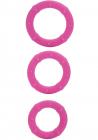 Posh Silicone Love Cock Rings Pink 3 Each Sex Toy Product