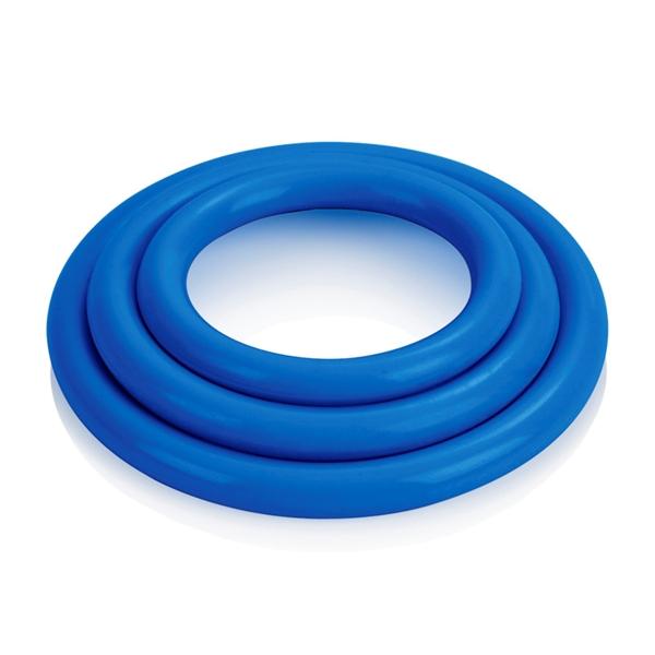 Tri Rings Blue Cock Ring Set Blue Sex Toy Product