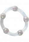 Metallic Bead Ring Silicone Cock Ring Clear Sex Toy Product