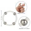 Steel Beaded Silicone Ring Large Clear Sex Toy Product Image 2