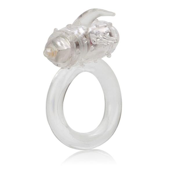 One Touch Flicker Clear Vibrating Ring Sex Toy Product
