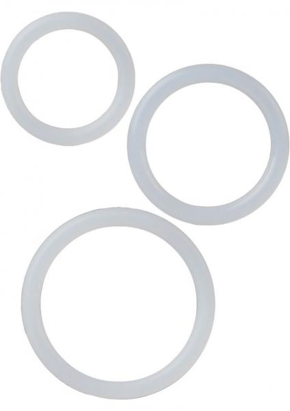 Silicone Support Rings 3 Pack Clear Sex Toy Product