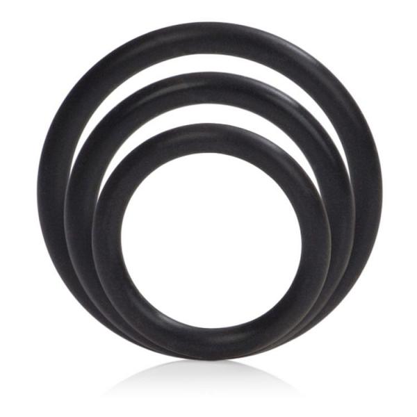 Silicone Support Rings Black 3 Pack Sex Toy Product