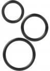 Silicone Support Rings Black 3 Pack Sex Toy Product