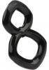 Crazy 8 Enhancer Double Cock Ring Black Sex Toy Product Image 1