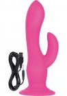 Rechargeable Love Rider Wireless Pleaser Silicone Dual Vibe Waterproof Pink 4.25 Inch Sex Toy Product