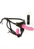 Dual Harness EZ Snap Vibrating Dong And Plug Pink Sex Toy Product Image 1
