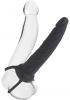Silicone Love Rider Dual Penetrator Strap On System Black Sex Toy Product Image 1