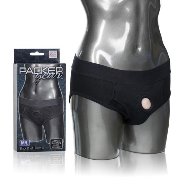Packer Gear Black Brief Harness M/L Sex Toy Product