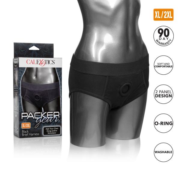 Packer Gear Black Brief Harness XL/2XL Sex Toy Product