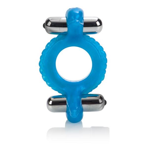 Double Dolphin Enhancer Ring Blue Sex Toy Product