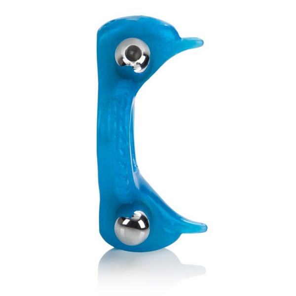 Double Dolphin Enhancer Ring Blue Sex Toy Product