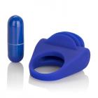 Fluttering Enhancer Silicone Blue Vibrating Ring Sex Toy Product