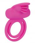 Dual Clit Flicker Enhancer Vibrating Cock Ring Pink Sex Toy Product