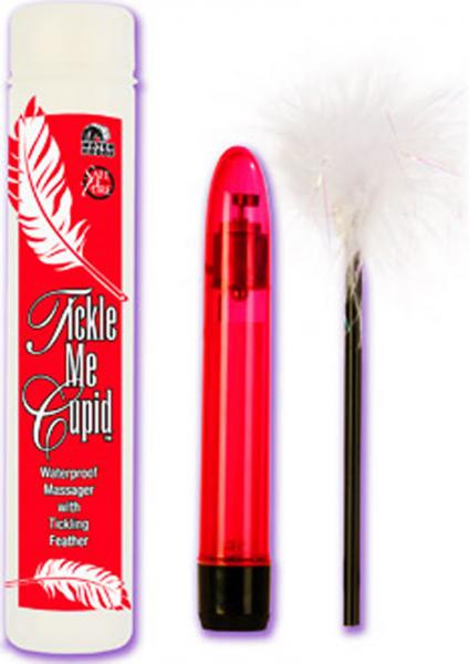 Tickle Me Cupid Vibrator And Tickling Feather White Sex Toy Product