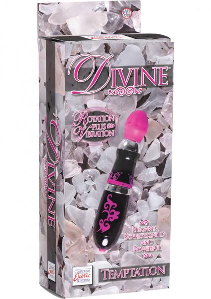 Divine Temptation Rotation Plus Vibration 1.25 Inch Massager Pink and Black Sex Toy Product