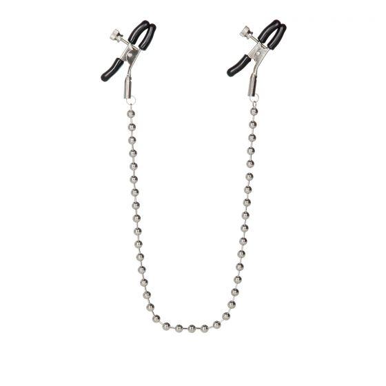 Nipple Clamps Silver Beaded Chain Sex Toy Product