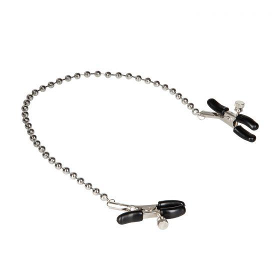 Nipple Clamps Silver Beaded Chain Sex Toy Product