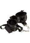 Bound By Diamonds Ribbon Wrist Cuffs Black Sex Toy Product