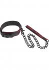 Scandal Collar With Leash Red Black O/S Sex Toy Product