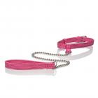 Tickle Me Pink Collar With Leash Sex Toy Product