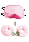 Pleasure Cuffs with Satin Mask Pink Sex Toy Product