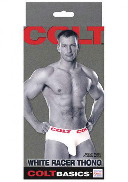 COLT BASICS RACER THONG CHRIS WIDE WHITE LARGE Sex Toy Product