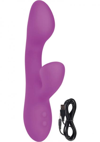 Lust L17 Silicone Dual Vibrator Waterproof Purple 7.5 Inch Sex Toy Product