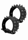 Ouch! Skulls & Bones Ankle Cuffs With Spikes Black Sex Toy Product