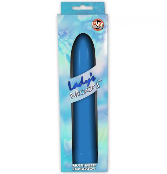 Lady's Mood 7 Inches Plastic Vibrator Blue Sex Toy Product