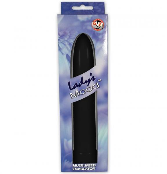 Lady's Mood 7 Inches Plastic Vibrator Black Sex Toy Product