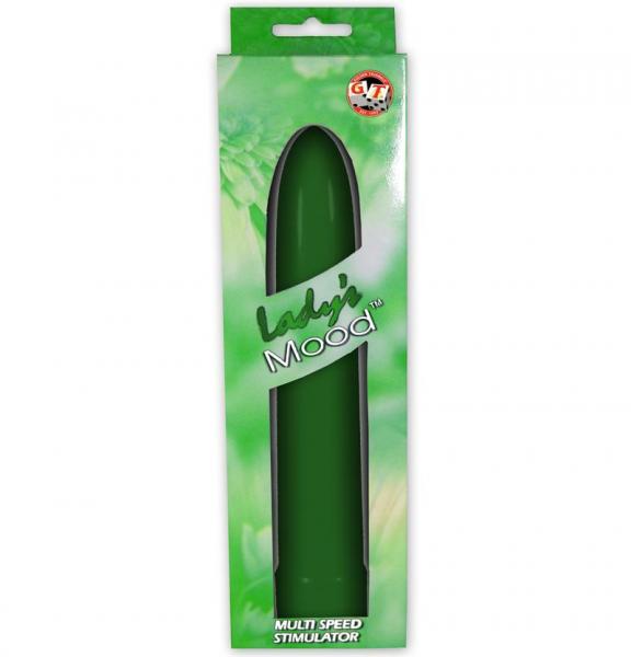 Lady's Mood 7 Inches Plastic Vibrator Green Sex Toy Product