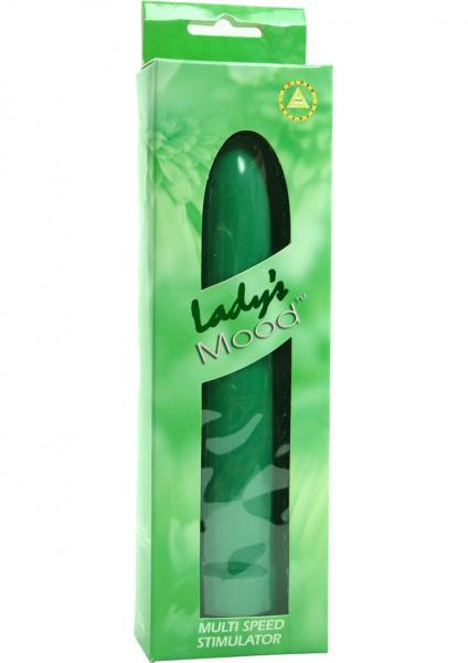 Lady's Mood 7 Inches Plastic Vibrator Green Sex Toy Product